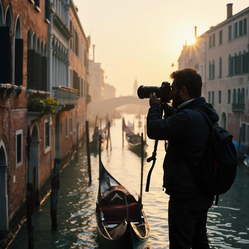 Sessione fotografica a Venezia all'alba