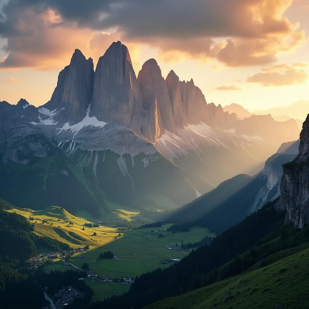 Le Dolomiti all'alba